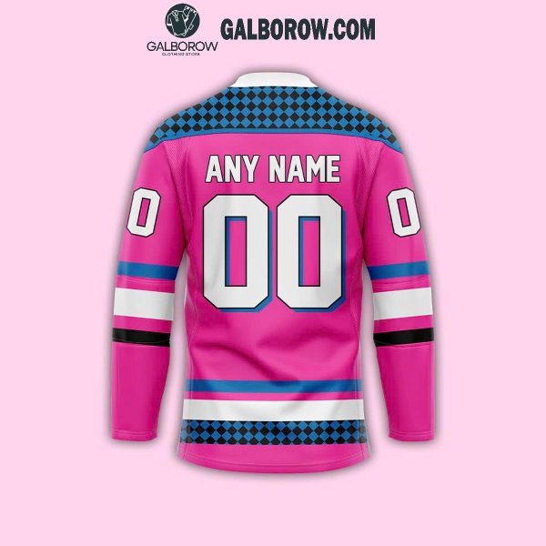 Charlotte Checkers 2024 Neon Night Personalized Hockey Jersey