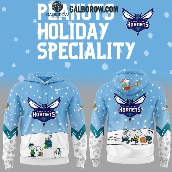 Charlotte Hornets Peanuts Snoopy Christmas Days NBA 2024 Hoodie T-Shirt