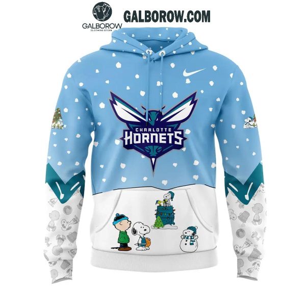 Charlotte Hornets Peanuts Snoopy Christmas Days NBA 2024 Hoodie T-Shirt