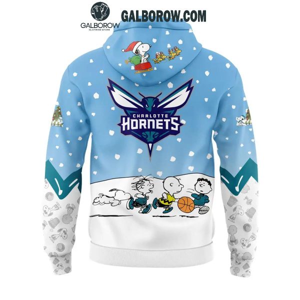 Charlotte Hornets Peanuts Snoopy Christmas Days NBA 2024 Hoodie T-Shirt