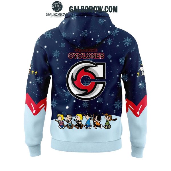 Cincinnati Cyclones Night Of Christmas With Peanuts Snoopy 2024 Hoodie T-Shirt