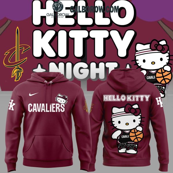 Cleveland Cavaliers NBA Team With Hello Kitty 2024 Anniversary Hoodie T-Shirt