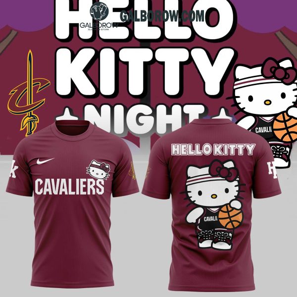 Cleveland Cavaliers NBA Team With Hello Kitty 2024 Anniversary Hoodie T-Shirt