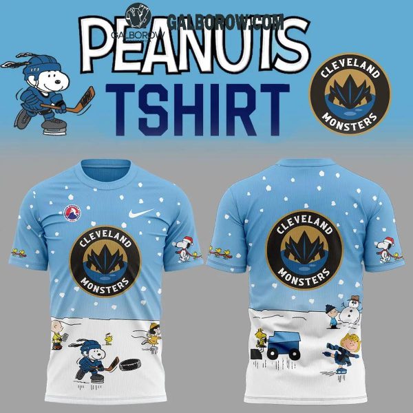 Cleveland Monsters Snoopy Hockey Time Peanuts Holidays Hoodie T-Shirt