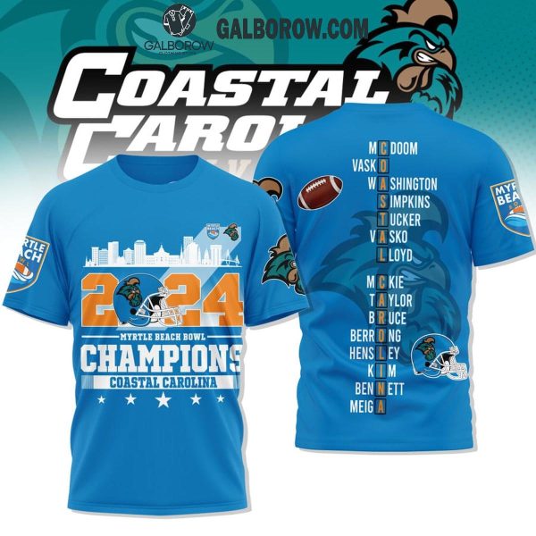 Coastal Carolina Chanticleers Myrtle Beach Bowl Champions 2024 Hoodie T-Shirt