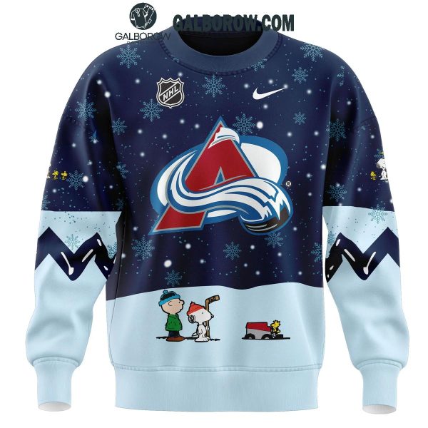 Colorado Avalanche Night Of Christmas With Peanuts Snoopy 2024 Hoodie T-Shirt