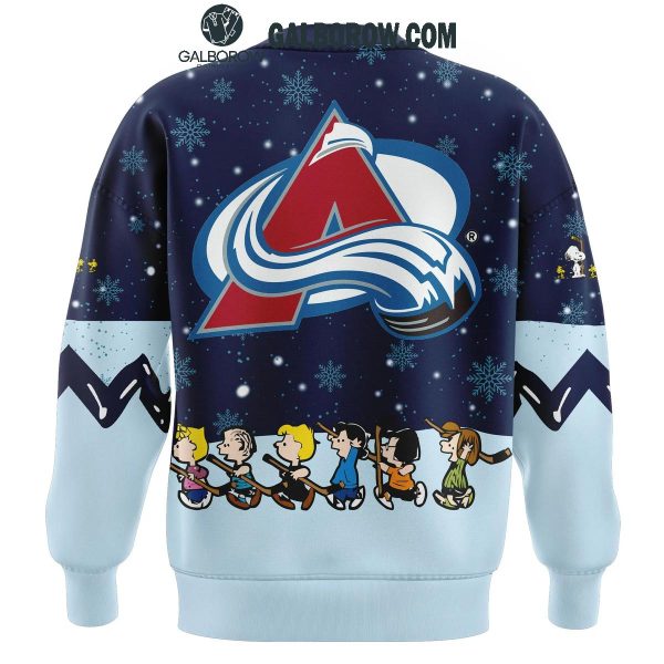 Colorado Avalanche Night Of Christmas With Peanuts Snoopy 2024 Hoodie T-Shirt