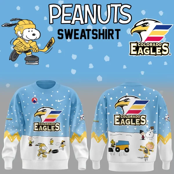 Colorado Eagles 2024 Snoopy Cheering Peanuts Winter Hoodie T-Shirt