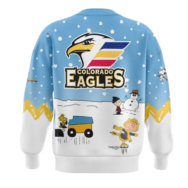 Colorado Eagles 2024 Snoopy Cheering Peanuts Winter Hoodie T-Shirt