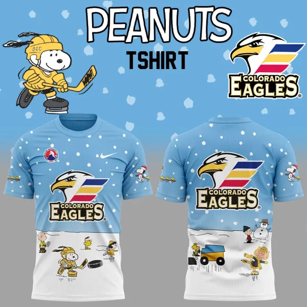 Colorado Eagles 2024 Snoopy Cheering Peanuts Winter Hoodie T-Shirt