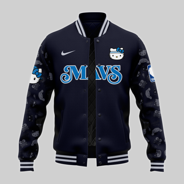 Dallas Mavericks 2024 Hello Kitty Night 50 Years Memories Baseball Jacket