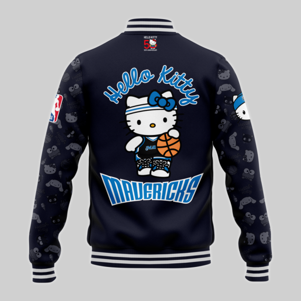 Dallas Mavericks 2024 Hello Kitty Night 50 Years Memories Baseball Jacket