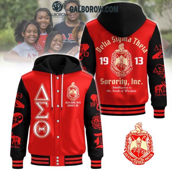 Delta Sigma Theta 1913 Intelligent Is The Touch Of Wisdom Baseball Jacket