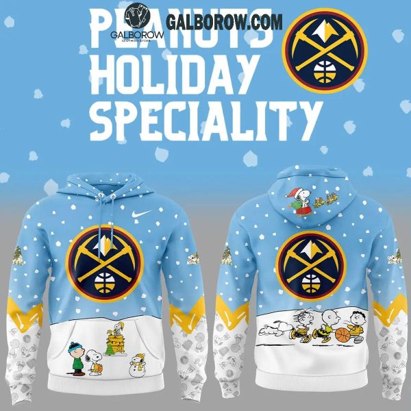 Denver Nuggets Peanuts Holidays Snoopy Playtime Hoodie T-Shirt