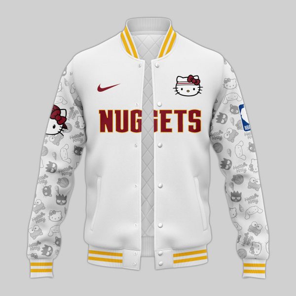 Denver Nuggets 2024 Hello Kitty Night 50 Years Memories Baseball Jacket