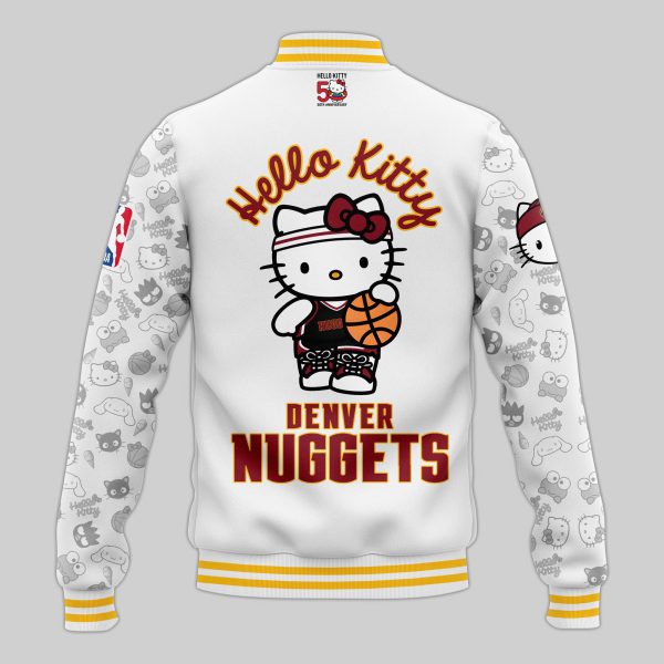 Denver Nuggets 2024 Hello Kitty Night 50 Years Memories Baseball Jacket