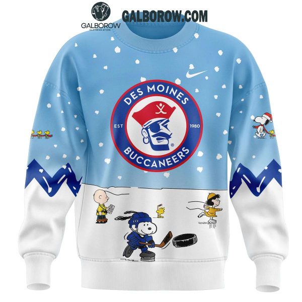 Des Moines Buccaneers Peanuts Holidays Snoopy Playtime Hoodie T-Shirt