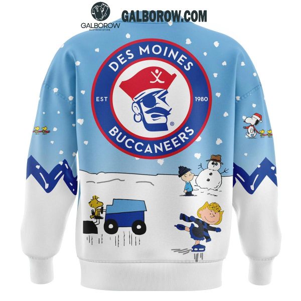 Des Moines Buccaneers Peanuts Holidays Snoopy Playtime Hoodie T-Shirt