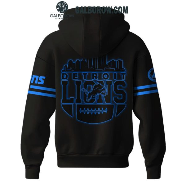 Detroit Lions 2024 Back In Black City Skyline Hoodie T-Shirt