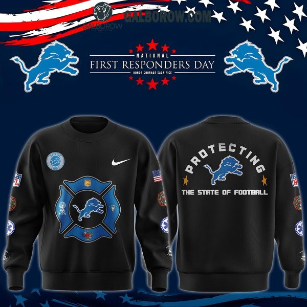 Detroit Lions 2024 Firefighter Appreciation Night State Of Football Hoodie T-Shirt