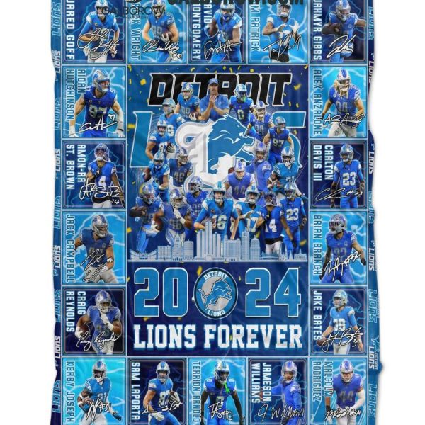 Detroit Lions 2024 Lions Forever Fan Fleece Blanket Quilt