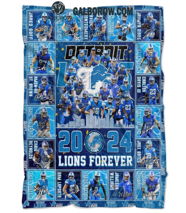 Detroit Lions 2024 Lions Forever Fan Fleece Blanket Quilt