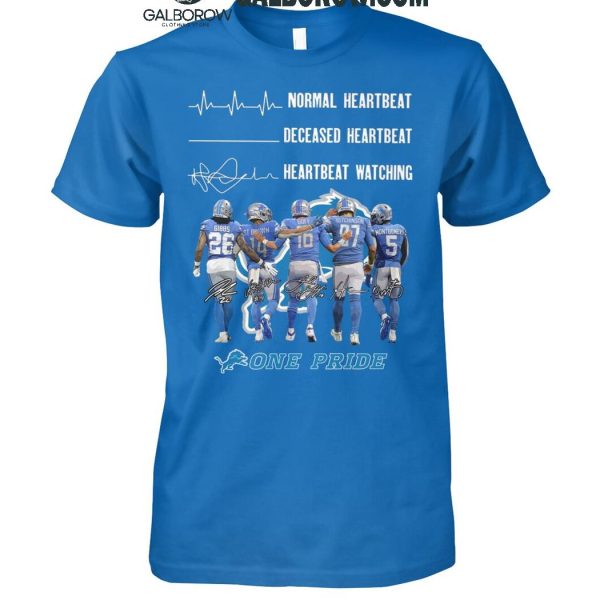 Detroit Lions Crazy Heartbeat Watching Them Playing 2024 T Shirt