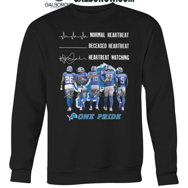 Detroit Lions Crazy Heartbeat Watching Them Playing 2024 T Shirt