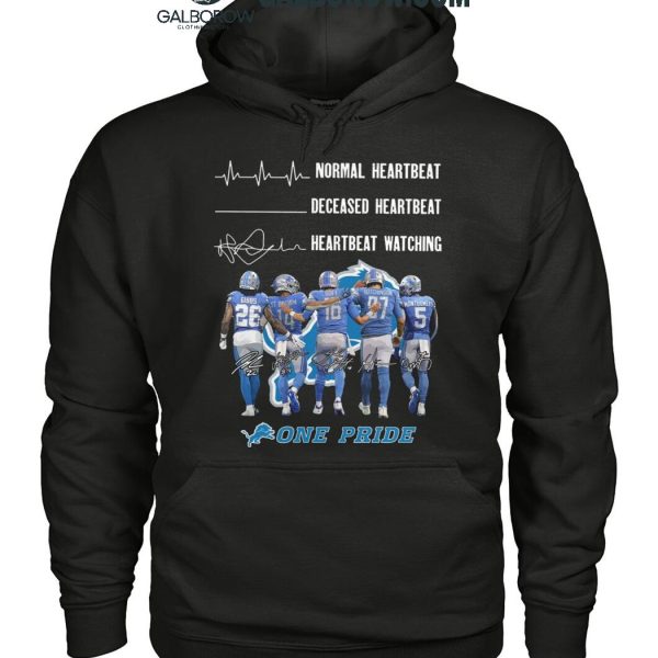 Detroit Lions Crazy Heartbeat Watching Them Playing 2024 T Shirt