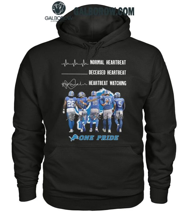 Detroit Lions Crazy Heartbeat Watching Them Playing 2024 T-Shirt