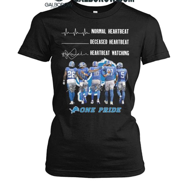 Detroit Lions Crazy Heartbeat Watching Them Playing 2024 T Shirt