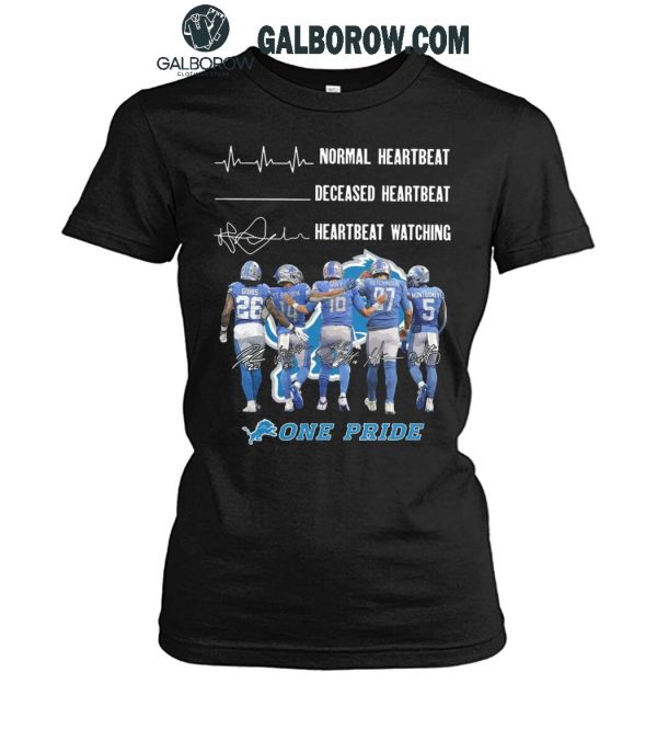 Detroit Lions Crazy Heartbeat Watching Them Playing 2024 T-Shirt