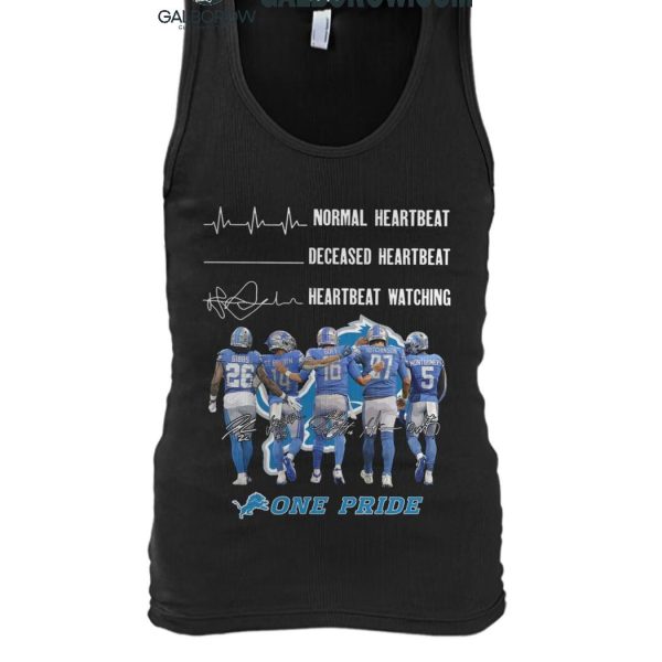 Detroit Lions Crazy Heartbeat Watching Them Playing 2024 T Shirt