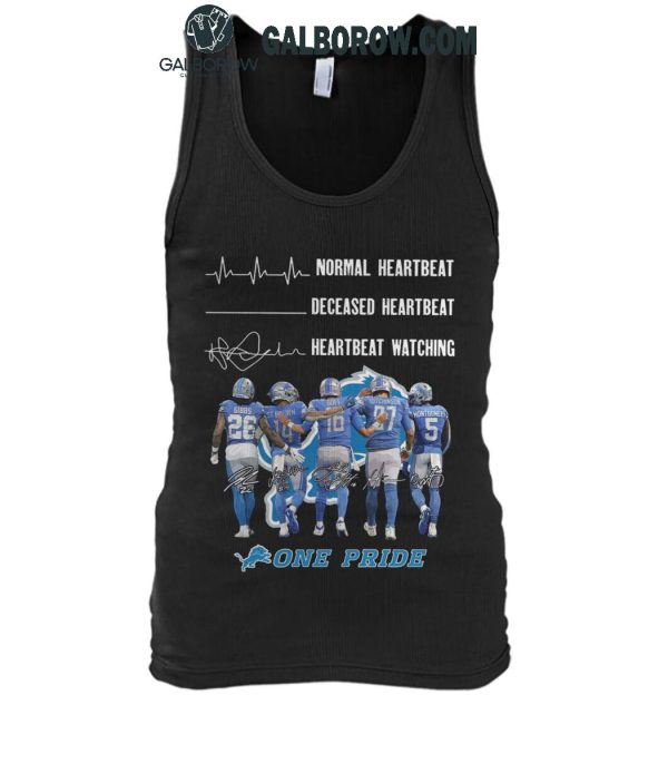 Detroit Lions Crazy Heartbeat Watching Them Playing 2024 T-Shirt