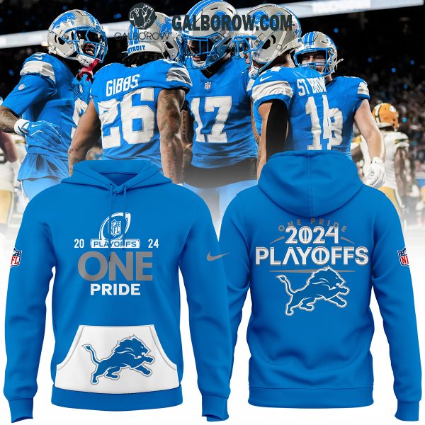 Detroit Lions Football 2024 Playoffs One Pride Hoodie T-Shirt