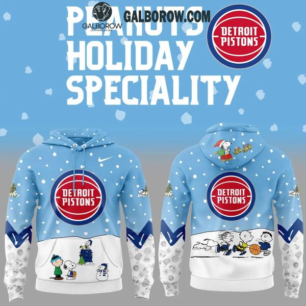 Detroit Pistons Peanuts Snoopy Christmas Days NBA 2024 Hoodie T-Shirt