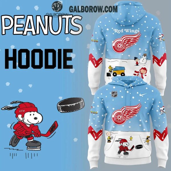 Detroit Red Wings Cheerful Christmas Of Peanuts Friends 2024 Hoodie T-Shirt