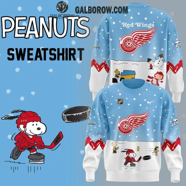 Detroit Red Wings Cheerful Christmas Of Peanuts Friends 2024 Hoodie T-Shirt