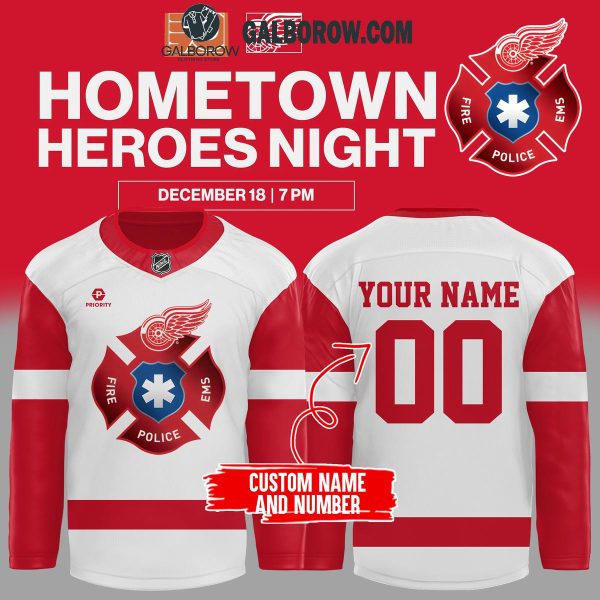 Detroit Red Wings Hometown Heroes Honor Personalized Hockey Jersey