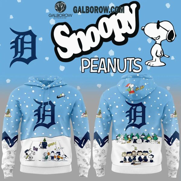 Detroit Tigers 2024 Peanuts Baseball Snoopy Holidays Hoodie T-Shirt