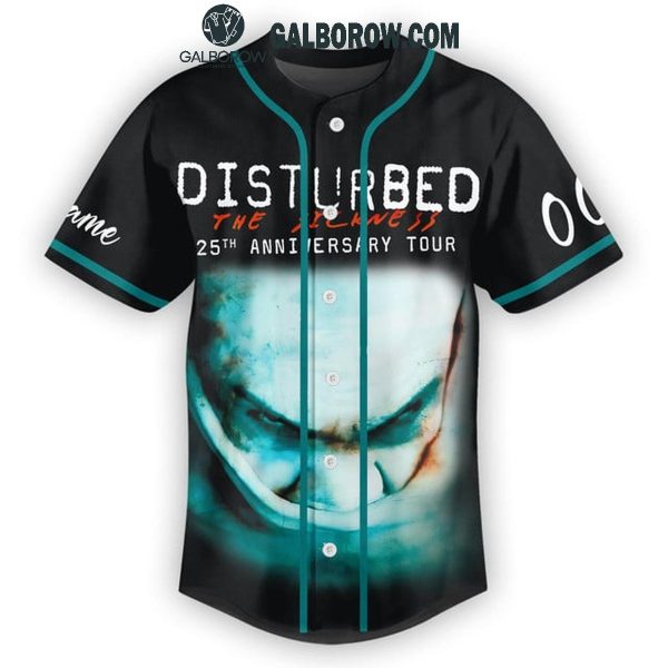 Disturbed The Sickness 25th Anniversary Tour Personalized Baseball Jersey