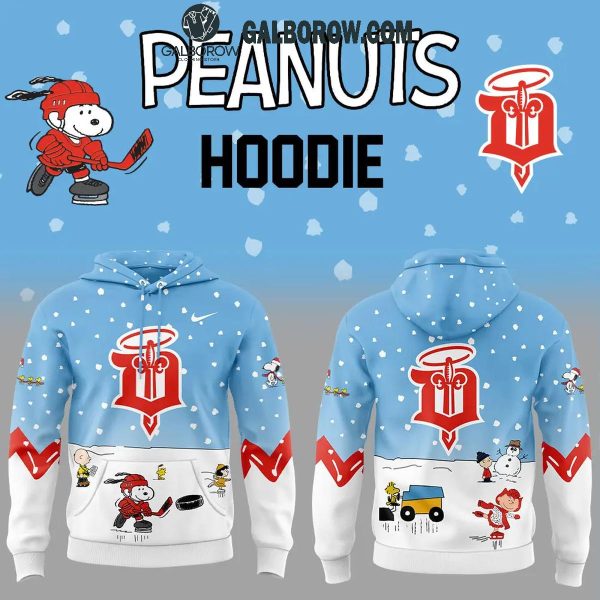 Dubuque Fighting Saints Peanuts Holidays Snoopy Playtime Hoodie T-Shirt