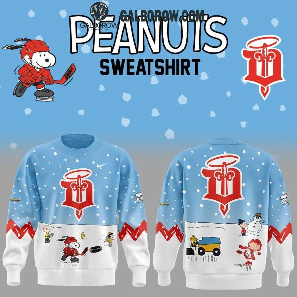 Dubuque Fighting Saints Peanuts Season Snoopy Hockey Hoodie T-Shirt