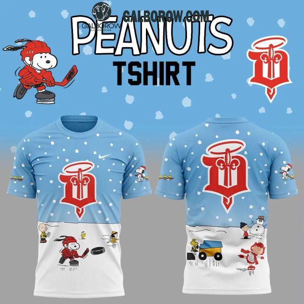 Dubuque Fighting Saints Peanuts Season Snoopy Hockey Hoodie T-Shirt