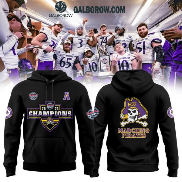 East Carolina Pirates Football Celebrating Military Bowl 2024 Hoodie T-Shirt