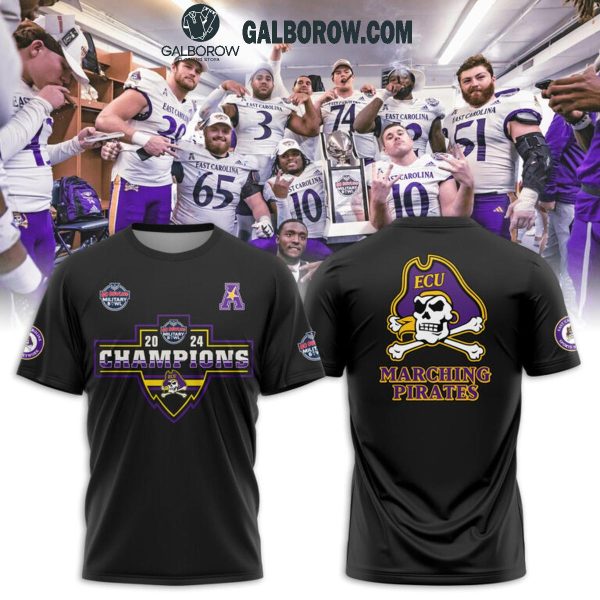 East Carolina Pirates Football Celebrating Military Bowl 2024 Hoodie T-Shirt