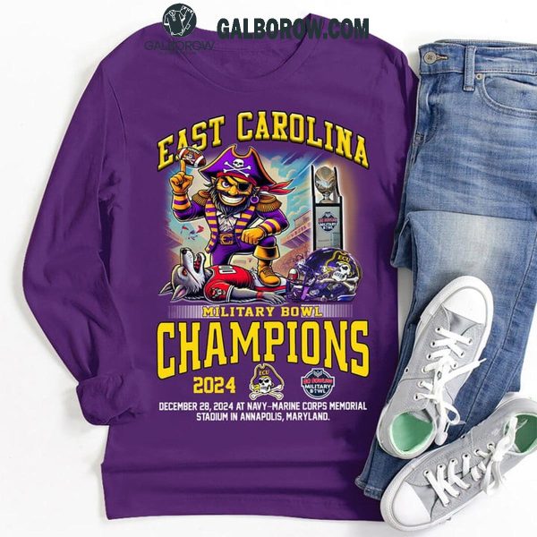 East Carolina Pirates Let’s Celebrate 2024 Military Bowl Champions T-Shirt