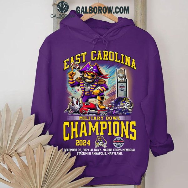 East Carolina Pirates Let’s Celebrate 2024 Military Bowl Champions T-Shirt