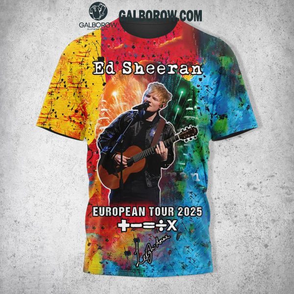 Ed Sheeran European Tour 2025 The Schedule Hoodie T-Shirt