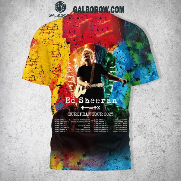 Ed Sheeran European Tour 2025 The Schedule Hoodie T-Shirt